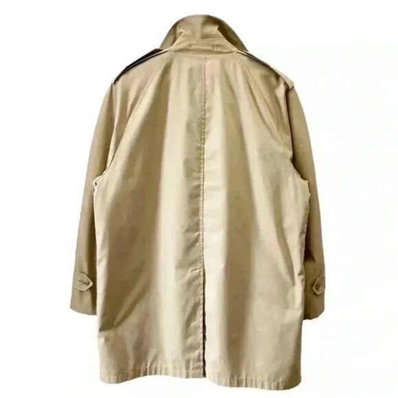 Vintage London Fog Maincoats Trench Coat Insulated Rain Topper Tan Beige 42Short - Picture 2 of 16